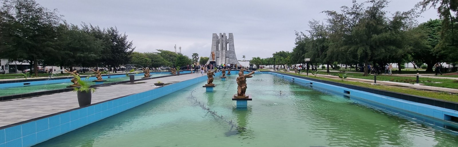 kwame nkrumah memorial park fountain - accra - ghana