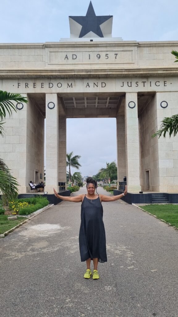 The iconic Independence Arch, one of the most famous Accra tourist attractions in Ghana