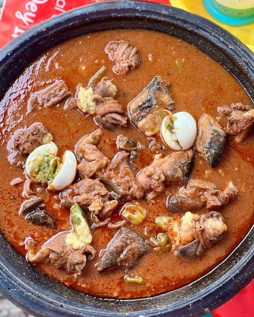 Ghana Food - Fufu and Groundnut/Peanut butter soup